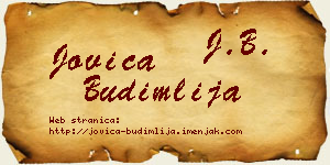 Jovica Budimlija vizit kartica